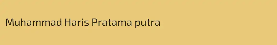 Muhammad Haris Pratama putra
